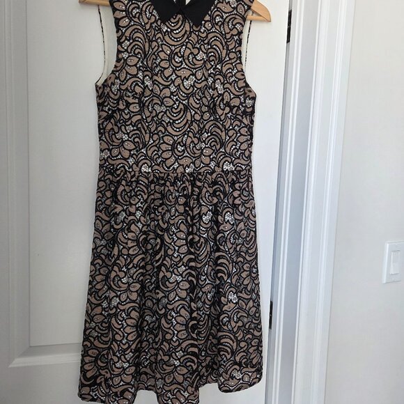Betsey Johnson Girlhoodcore Lace Sleeveless collared dress Size 8 - Picture 1 of 6